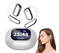 Generic Q16 Pro Écouteurs intra-auriculaires sans fil Bluetooth 5.4 étanches, véritable sans fil, ANC actif, 40 heures d'autonomie, argenté