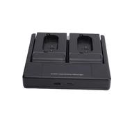 Generic Q2 Q3 Double Chargeur de Batterie Affichage Intelligent Portable pour Une Charge Rapide 2 Batteries Type C USB