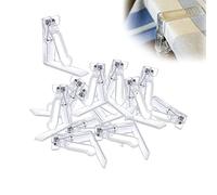 Generic Qazuwa Lot de 12 supports de nappe transparents en plastique pour l'extérieur, pinces de table pour pique-nique, fête, mariage, dîner, école, 0