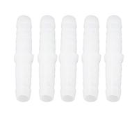 Generic Raccord cannelé de Tuyau en Plastique 10 Pièces, épisseuse Barbelée Droite et égale en PE Résistante à L'usure, Adaptateur D'union de Joint de Tuyau pour Boissons (6-6 mm de part en part)