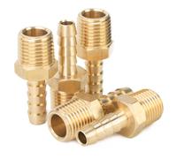 Generic Raccord en laiton barbelé - Raccord mâle BSPT 6 mm x Tuyau de carburant / / eau 6 mm (lot de 5)