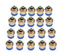 Generic Raccord Pneumatique Rapide Mâle Fileté Droit pour Tuyau d'Air 4mm en Métal de Haute Qualité Connexion Rapide et Durable pour Outils Pneumatiques (PC4-M5 20 pièces)