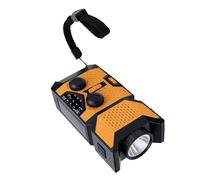 Generic Radio d'urgence, Manivelle Solaire Portable USB Type C Rechargeable avec Batterie 2000 MAh, Lampe de Poche LED, Alarme, pour Bande Météo AM FM, Actualités, Musique, Camping,