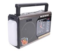 Generic Radio Haut-parleurs Bluetooth, Récepteur de Haut-Parleur 4 en 1 avec Horloge et Lampe de Poche, Radio Rétro Portable AM FM SW pour Pique-Nique à Domicile Senior (Gold)
