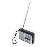 Generic Radio Portable à Transistor de Poche, avec Bandes FM AM, Haut-Parleur intégré, Prise Casque, pour la Maison, Les Voyages, Les Urgences en Plein Air (Argent Noir)