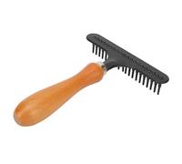 Generic Râteau de Toilettage pour Animaux de Compagnie, Brosse Démêlante Efficace pour Chats et Chiens, Outil de Démêlage à Manche en Bois pour Pelage de santé, Matériau en Bûches