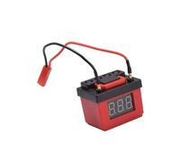 Generic RC Alarme Basse Tension Indicateur Batterie Lipo Testeur Numérique Accessoire Décoratif PP Fonction Sonore Adapté pour Véhicules Modèles 1/10, Rouge