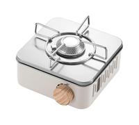 Generic Réchaud à cassette de camping, brûleur à gaz extérieur, four de cuisson portable (blanc)