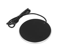 Generic Réchauffeur de Tasse à café en Verre trempé, Dessous de Verre à Température Constante de 55 °C, Diamètre de 4,1 Pouces (Silver)