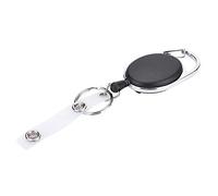 Generic Recoil Porte-clés Rétractable en Corde de Nylon Durable pour Infirmières et Employés de Bureau, Noir, 60 Cm, 1 unité