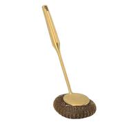 Generic Récureur, Manche Long, Brosse à Vaisselle en Acier Inoxydable 304 Facile à Utiliser pour la Maison (GOLD)