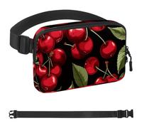 Generic Red Cherries Sac banane pour homme et femme, sac banane avec sangle réglable, sac banane tendance pour voyage, plein air, course à pied, randonnée, 4 x 23 x 15 cm, multicolore, multicolore,