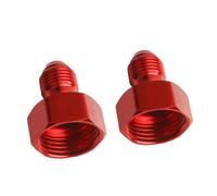 Generic Réducteur de Conversion Compact AN10 à AN6, Raccord en Aluminium Léger pour une Lubrification Fiable du Moteur, 2 Pièces (AN10 Femelle vers AN6 Mâle Rouge)