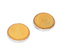 Generic Réflecteur Ronde à Fourche Avant, Ambre des Réflecteurs Anti-crack 2pcs M6 M6 Screw/Fastener de la Jambe Avant Haute visibilité pour le Remplacement de la Moto pour les Moteurs SL70 70 1971