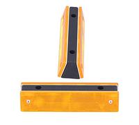 Generic Réflecteur Routier pour une sécurité Routière Améliorée, 2 Marqueurs Réfléchissants pour Cours, Villages et Autoroutes (double jaune)
