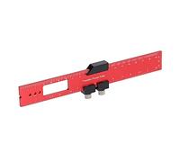 Generic Règle de Poche Rouge en Alliage D'aluminium pour le Travail du Bois, avec Butée pour les Ingénieurs, Règle de Traçage de 7.87 Pouces pour les Ateliers