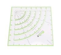 Generic Règle de Quilting en Acrylique Transparente Multifonctionnelle de 4 à 12 Pouces, cercle avec Marquages vert Vif pour, Couture, Application, Outil Artisan