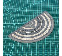 Generic Règle de Rapporteur en Acier Inoxydable Noir galvanisé 0-180° Précision de Mesure 1°, Cercles de Dessin de Vie Pratique, Angles de Mesure, Marquage