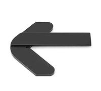 Generic Règle de Recherche de Centre Compacte en Plastique Z073B pour un Positionnement Central Précis, Idéale pour le Travail des Métaux, Matériau ABS, Noir