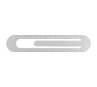 Generic Règle droite de 13 cm pour marque-page métrique en alliage d'aluminium des deux côtés, outil de mesure pour mesurer, étudier, lire, salle de ureau, gris