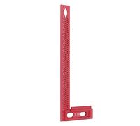 Generic Règle en L Carrée Légère en Alliage D'aluminium pour les Projets de Menuiserie, Taille 300mm, Couleur Rouge