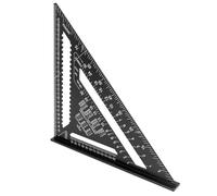 Generic Règle Triangulaire Polyvalente de 12 Pouces, carré Professionnel pour des Mesures Précises du Travail du Bois (BLACK)
