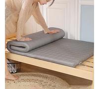 Generic Reine De Surmatelas Ferme De 4cm D'épaisseur,Couvre-Matelas en Mousse Haute Densité avec Housse Lavable Amovible,Surmatelas en Mousse À Mémoire De Forme Complet,Gris,70x190cm/28x75