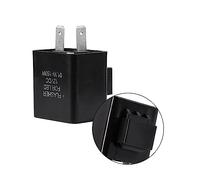 Generic Relais de Clignotant LED pour Clignotant de Moto, Contrôle D'indicateur 12 V, 2 Broches, Corrige le Problème de Taux de Flash pour Vélo 12 V, Noir