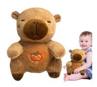 Generic relaxante en peluche Capibara, jouet musical à respiration rythmique, jouet en peluche en forme de carpincho avec lumière LED pour dormir