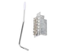 Generic Remplacement du Pont de Guitare, Travail Fin de 52,5 Mm d'installation de Vis d'espace Tremolo Guitar Bridge Light Zinc Alloy for String Musical Instrument (SILVER)