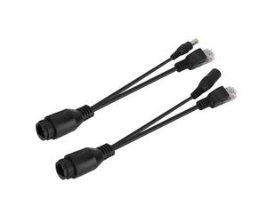Generic Répartiteur Adaptateur POE 12V pour Systèmes de sécurité CCTV, Routeur sans Fil, Matériau étanche et Anti-vieillissement (Black)