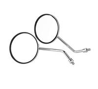 Generic Rétroviseur de Moto élégant Placage Rond Argent Ensemble de 2 Pièces pour un Look de Moto amélioré pour Rétroviseur Latéral Universel de 10 Mm