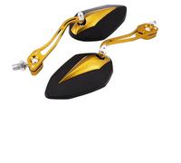 Generic Rétroviseur de Moto Universel et Durable de Haute qualité, 8mm 10mm, pour une Vision Plus Claire pour la Plupart des Motos (YELLOW)