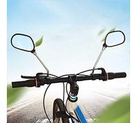 Generic Rétroviseur Réglable pour Vélo de Montagne, Large Gamme de sécurité en Verre pour Vue Arrière du Cyclisme, adapté à les Motards, 1 Paire Gauche et Droite
