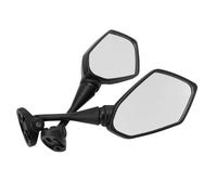 Generic Rétroviseurs de Moto Noir Mat de Remplacement pour CBR F4, Haute visibilité pour la Course, Fit Riders, ABS + Lentille en Verre + Alliage D'aluminium