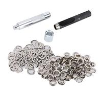 Generic Rhymes Eyes Set, Kit de Porte Pratique Non Glissant, 100 Ensembles de Sacs de Chaussures Durely Easy-To-Install pour Chaussures Vêtements d'artisanat