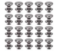 Generic Rivets à Boutons à Tête Ronde 20 Ensembles de Rivets à Goujons en Alliage de Zinc Dur pour L'artisanat du Cuir Sacs à Dos Sacs à Main Portefeuilles Chaussures Vêtements (GRAY)