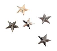 Generic Rivets en Alliage Étoile Goujons Étoiles à 5 Branches Durables pour Décorations de Maroquinerie Paquet de 20 Ensembles pour Ceintures, Sacs à Main et Plus 31 Mm Or Argent Noir Bronze