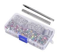 Generic Rivets Ronds en Forme de Champignon, Couleur Laiton, Durables, 6mm, pour Cuir, Sac à Main, Projets de Bricolage, Ensemble de 380