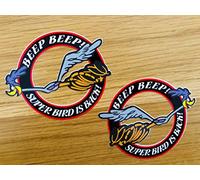 Generic Roadrunner Lot de 2 autocollants Super Bird Beep Plymouth Hot Rod Mi359