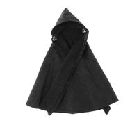 Generic Robe Cape avec chapeau, échelle 1:12, vêtements de poupée, mode rétro longue Cape à capuche, Cape pour accessoire de figurine d'action de 6 pouces, Noir