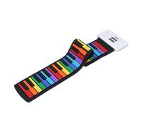 Generic Roll Up Piano, Cultivez l'intérêt Musical 49 Touches à Main Roll Piano Portable Pliable éducatif 500mAh pour Les Enfants