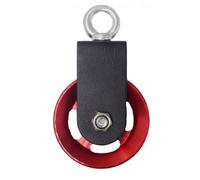 Generic Roue de Poulie à Câble, Forte capacité de Charge pour Installation de Gymnastique à Domicile, équipement d'exercice Multifonctionnel en Fer 15.5x9cm (Ensemble Trois pièces Ruban Rouge)