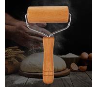 Generic Rouleau à Pâtisserie en Bois pour une Croûte Parfaitement Cuite - Idéal pour la Pâtisserie en Cuisine - Rouleau à Pizza et à 2 en 1 pour les Cuisiniers et les Boulangers à Domicile (Style 2)