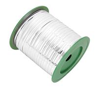 Generic Rouleau D'attaches Torsadées Durables de 400 Mètres, pour Boîte Cadeau et Fleur, or, Argent, Décorations de Mariage, Fêtes, Fil de Fer en Plastique (SILVER)