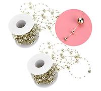 Generic Rouleau de Ficelle de Perles de Mariage DIY pour la Décoration de Bouquet de Mariée de Noël, Guirlande de Ficelle D'étoile à Cinq Branches de 10 M pour la Saint-Valentin, Perles en Plastique