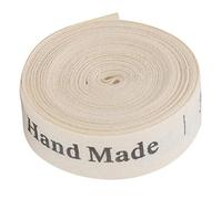 Generic Ruban de Polices en Coton Naturel 1,5 Cm pour Emballage Cadeau, Parfait pour la Décoration de Mariage, L'artisanat et les Projets de Couture (Lettres anglaises complètes faites à la main)