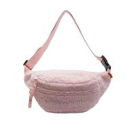Generic Sac à bandoulière en polaire Sherpa pour femme - Petite taille - Avec boucle matérielle - Tendance - Jolie pochette de taille d'hiver en peluche - Sac de poitrine de voyage, rose, 330*110