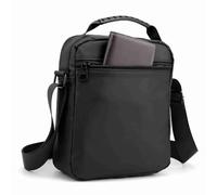 Generic Sac à Bandoulière pour Hommes, Sac à Dos Petit à Bandoulière Multiples Bouffées de de Poche à Fermeture éclair, Randonnée, Vélo, Gymnase (Black)