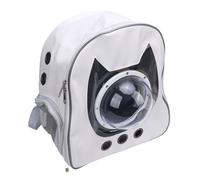 Generic Sac à Dos de Voyage pour Chat, Léger et Portable, Design pour Les Aventures Quotidiennes en Plein Air - Approuvé par Les Compagnies Aériennes, Cuir PU 13 X 7,87 X 13,78 Pouces (White)